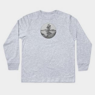 Balanced on a Fern Kids Long Sleeve T-Shirt